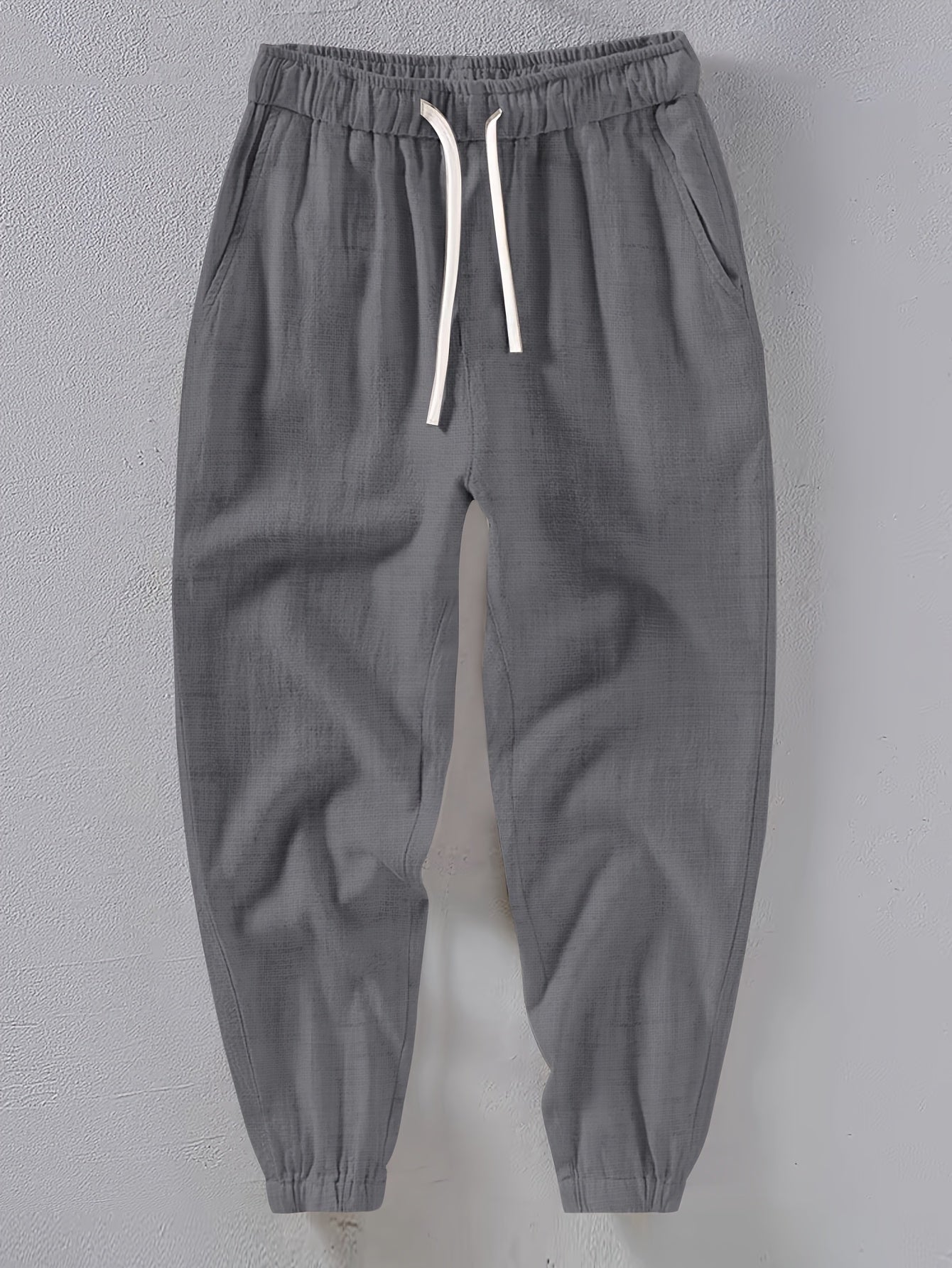 Pantaloni Din In Cu Buzunare Pentru Bărbați