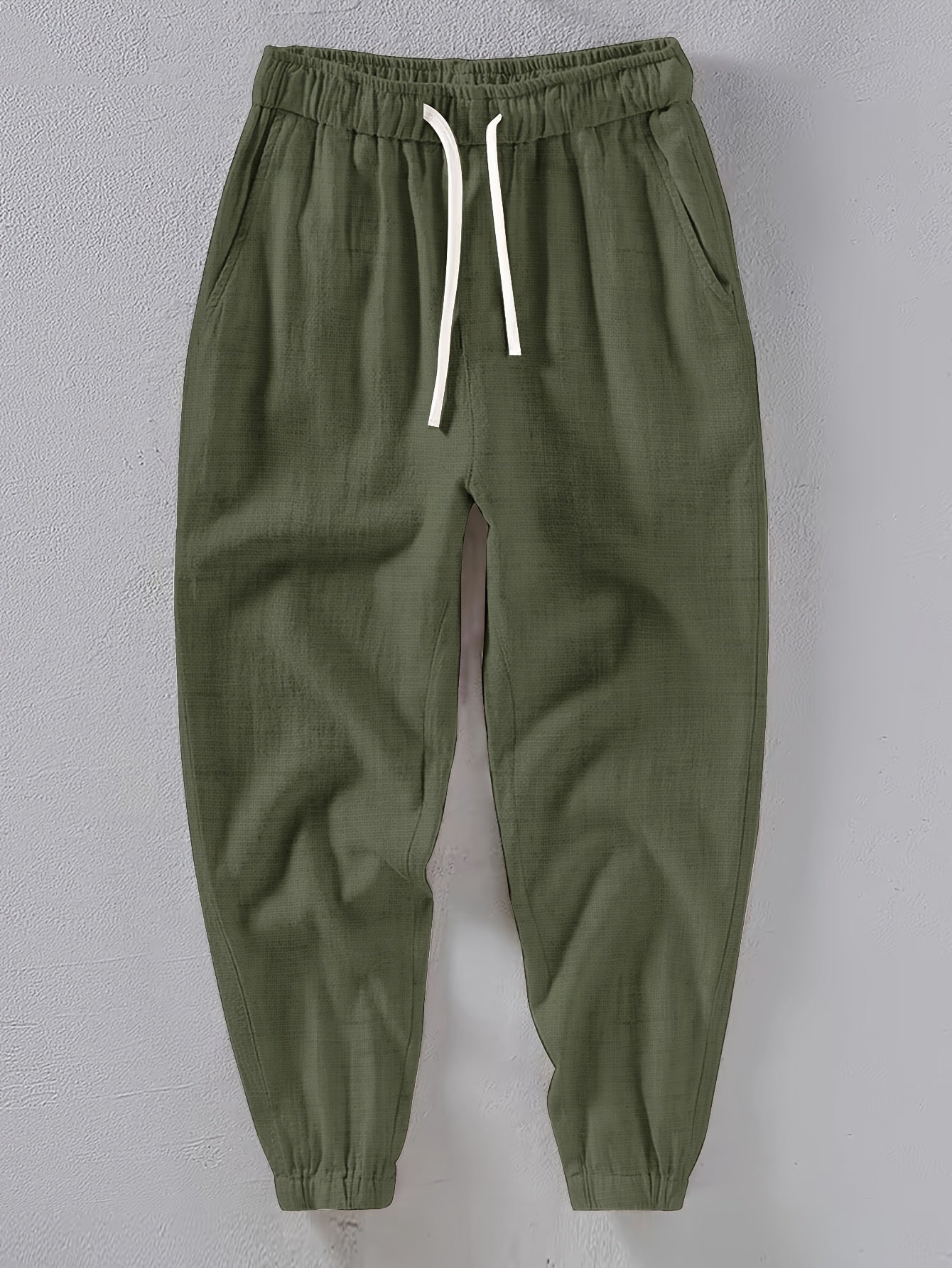 Pantaloni Din In Cu Buzunare Pentru Bărbați