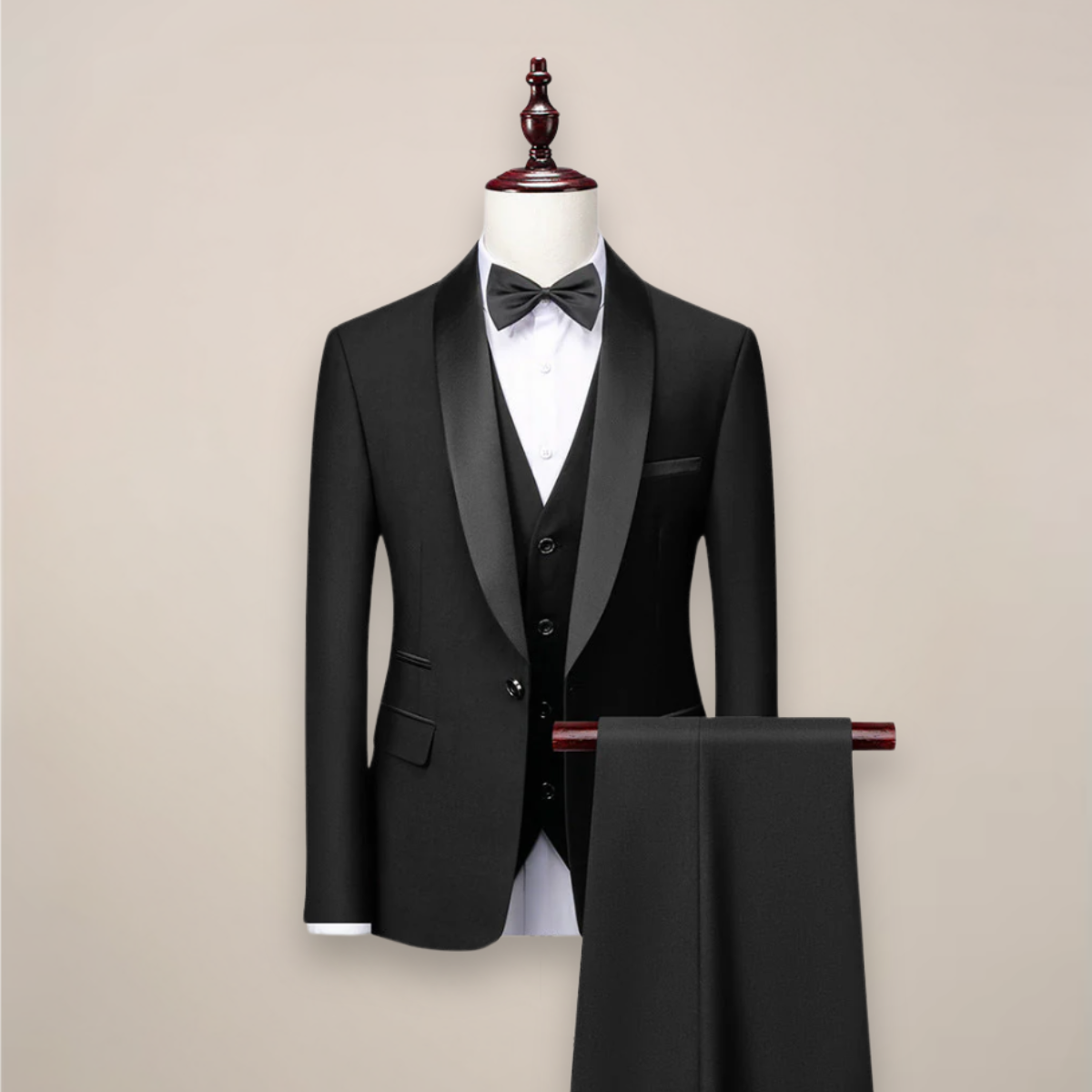 Croială Slim Costum În Trei Piese Pentru Bărbați