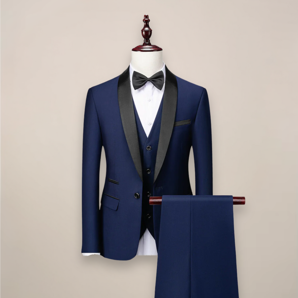 Croială Slim Costum În Trei Piese Pentru Bărbați