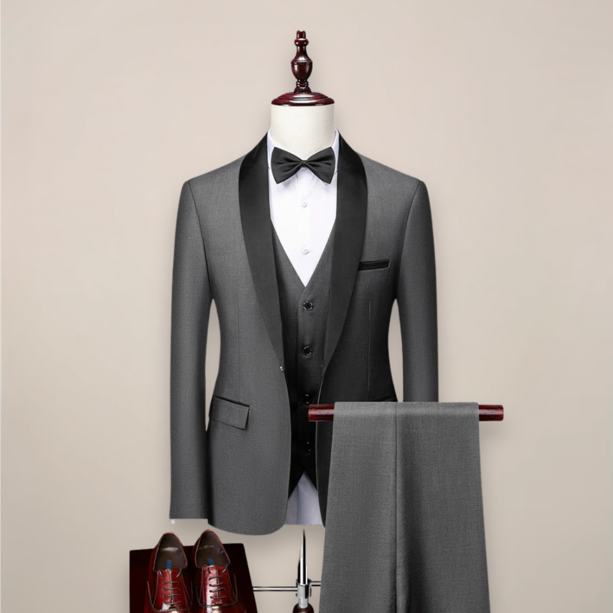 Croială Slim Costum În Trei Piese Pentru Bărbați
