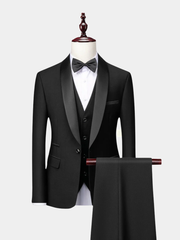 Croială Slim Costum În Trei Piese Pentru Bărbați