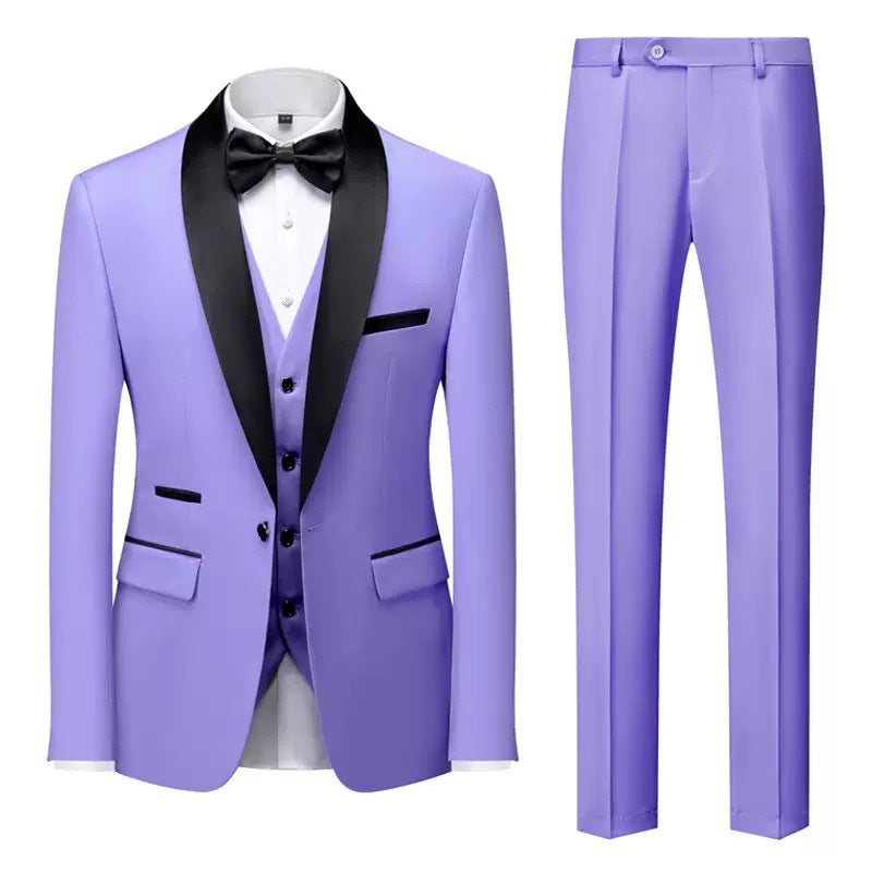 Croială Slim Costum În Trei Piese Pentru Bărbați
