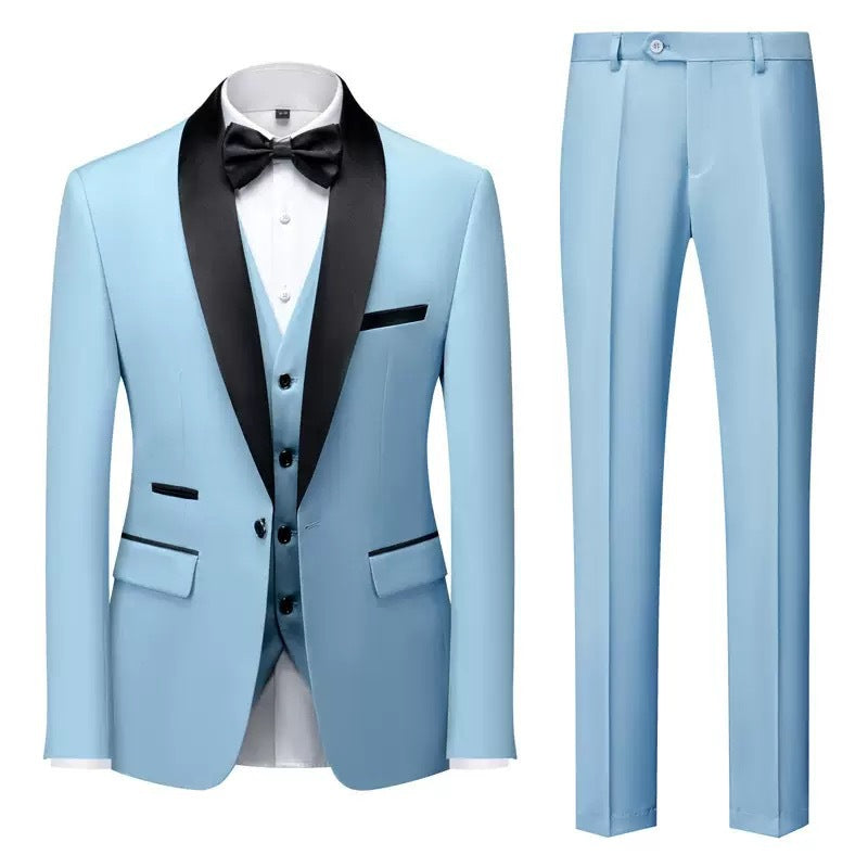 Croială Slim Costum În Trei Piese Pentru Bărbați