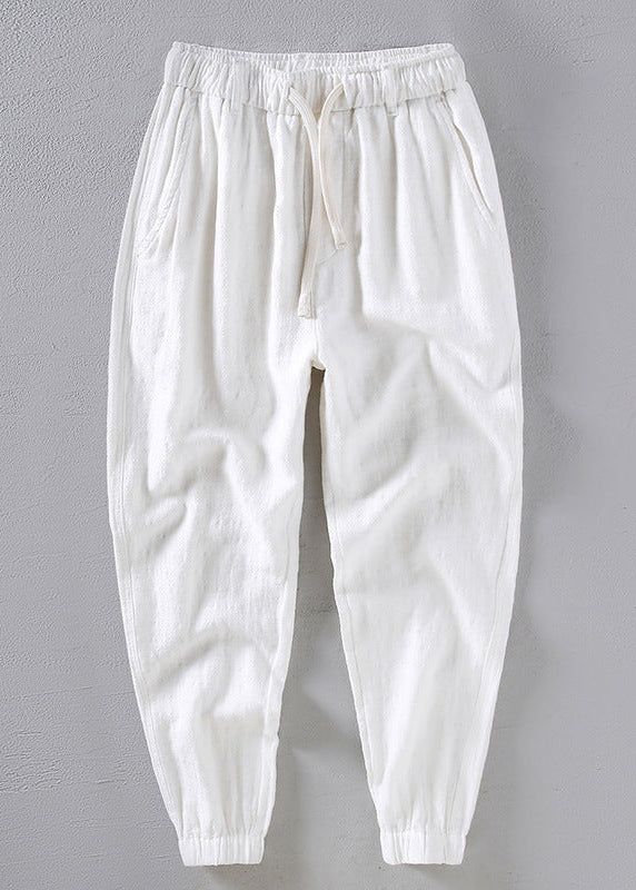 Pantaloni Din In Cu Buzunare Pentru Bărbați