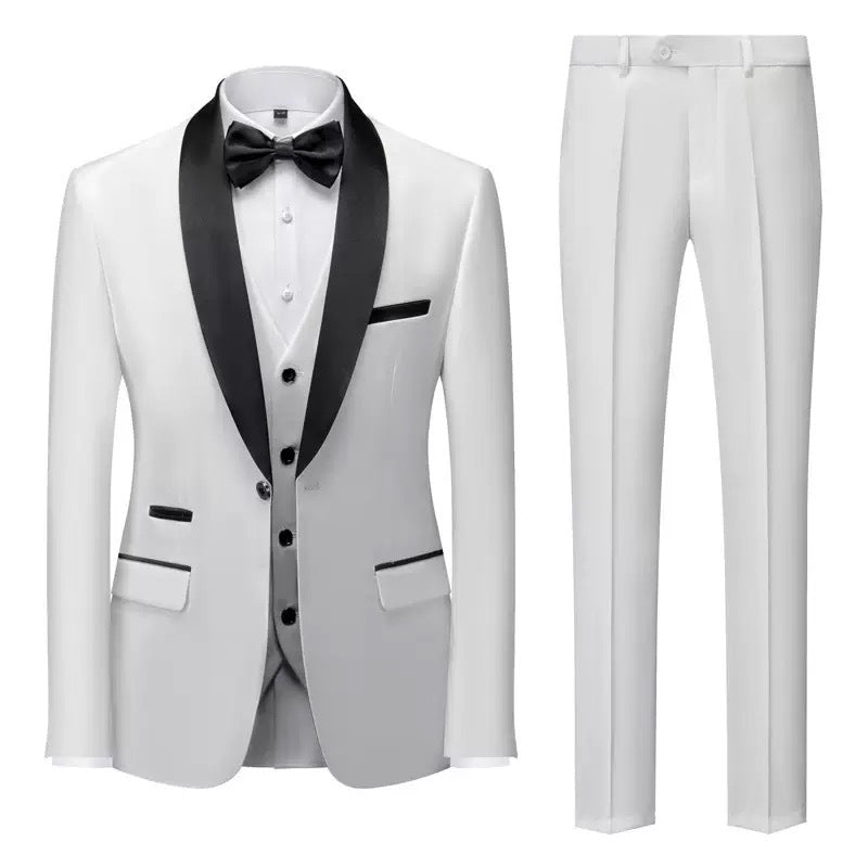 Croială Slim Costum În Trei Piese Pentru Bărbați