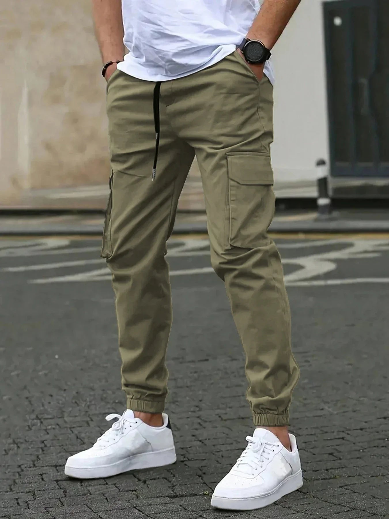 Pantaloni Cargo Slim Pentru Bărbați