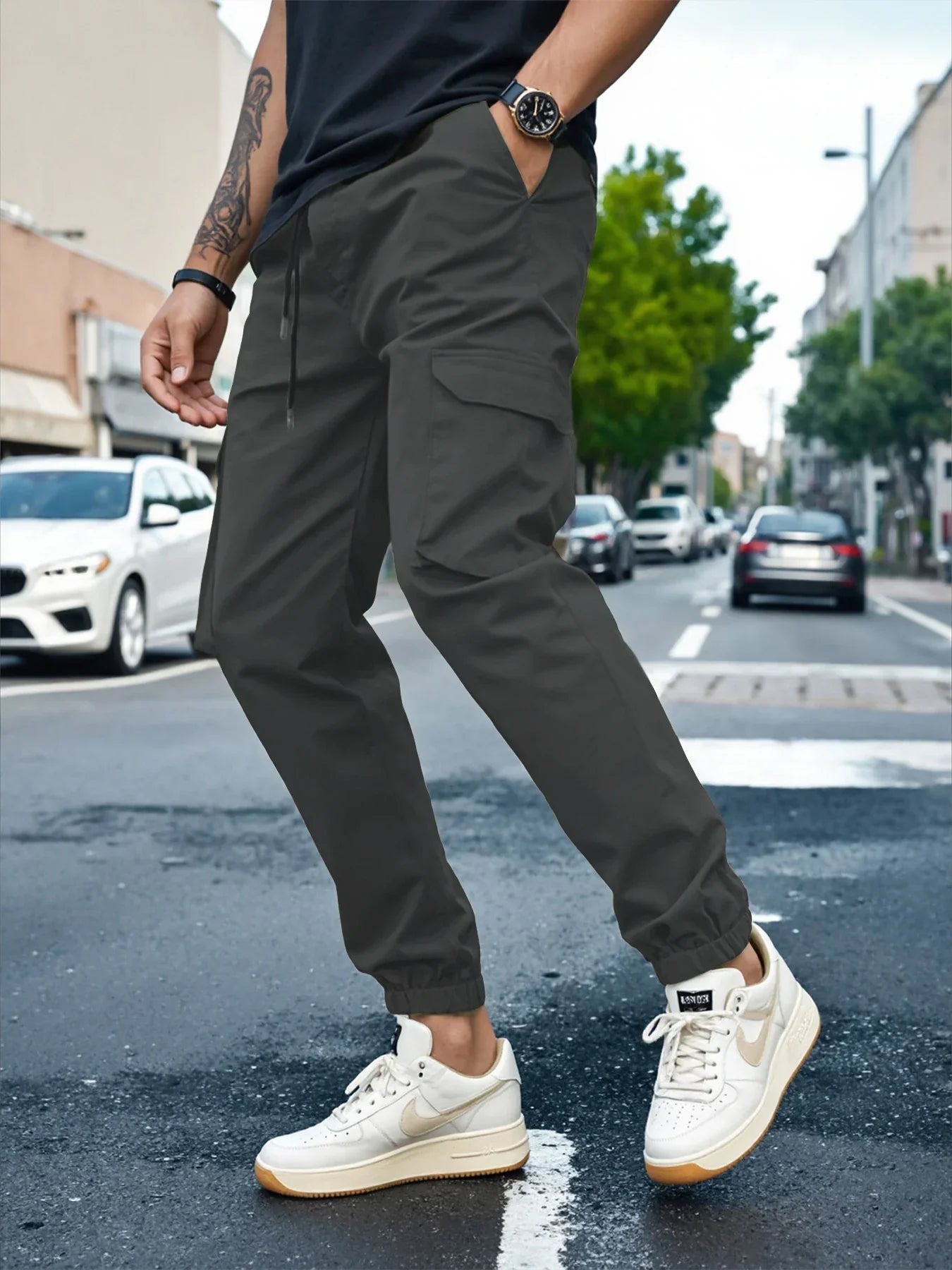 Pantaloni Cargo Slim Pentru Bărbați